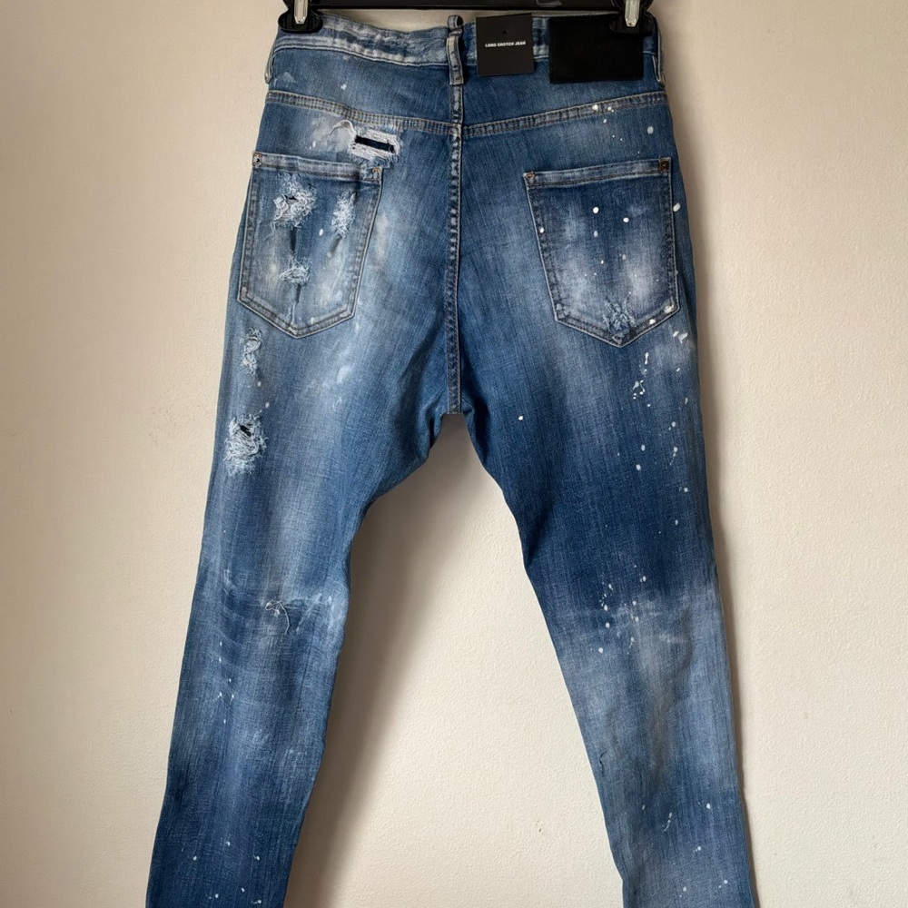 Dsquared2 Distressed Patchwork Men's Blue Jeans - image 8